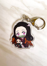 Load image into Gallery viewer, Nezuko Holding Tanjiro Keychain
