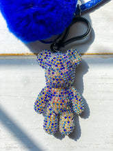 Load image into Gallery viewer, Blue Luxe Bear Keychain
