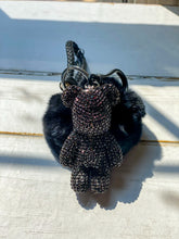 Load image into Gallery viewer, Black Luxe Bear Keychain
